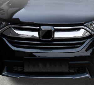Накладки на решетку радиатора под карбон 3шт. для Honda CR-V 2017-